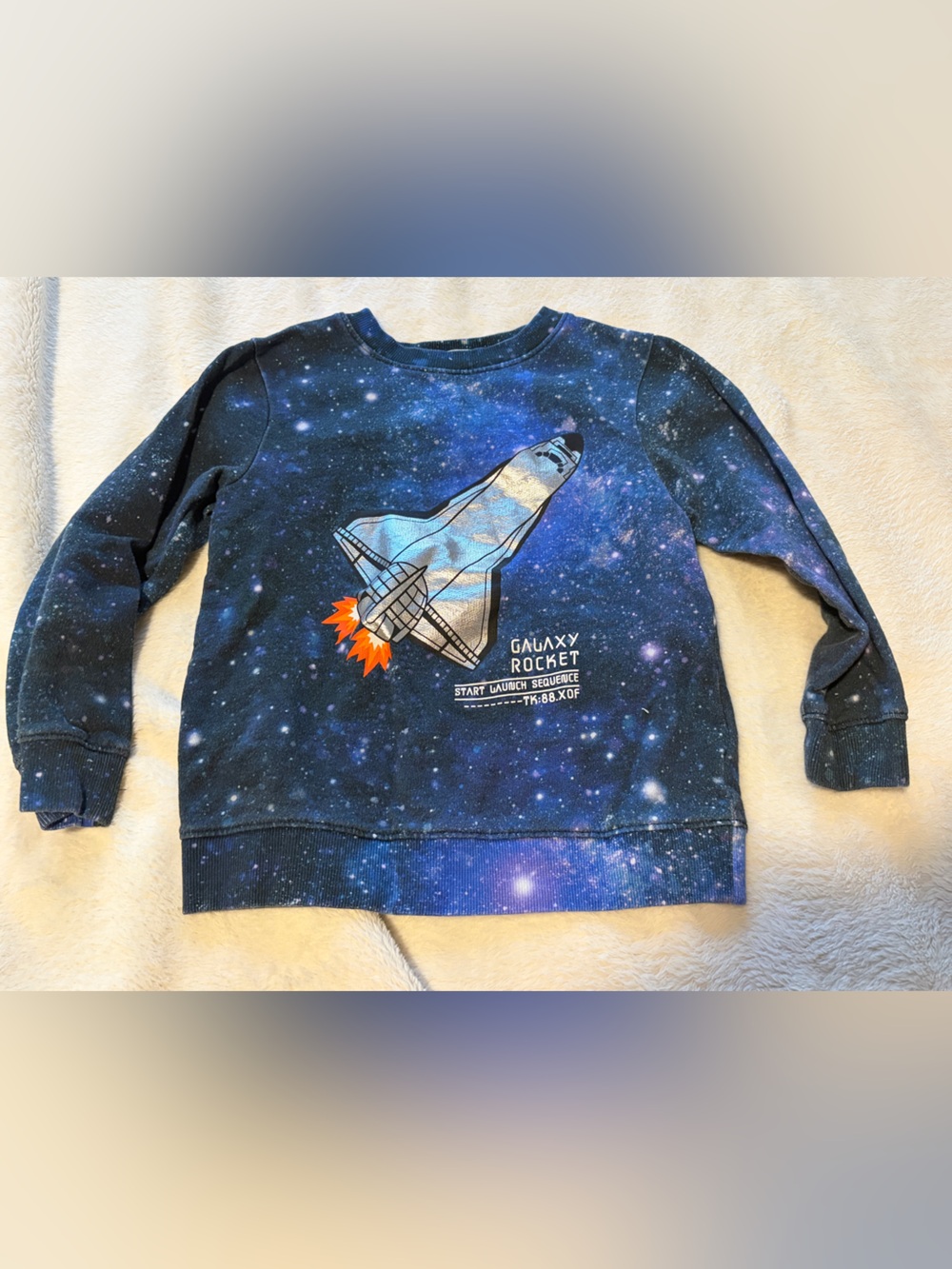 H&M Navy Blue Galaxy Rocket Sweatshirt